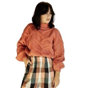 Anthropologie FRNCH Naia Mock Neck Sweater Womens Size M/L Oversized